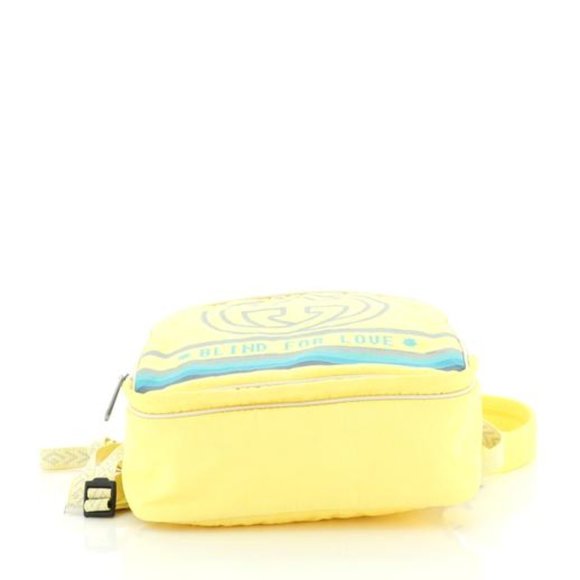 Host Pick 🍾🎁🎉NWTGucci 80's Style Patch Nylon Backpack in Yellow w/ Dust Bag! - Picture 4 of 7